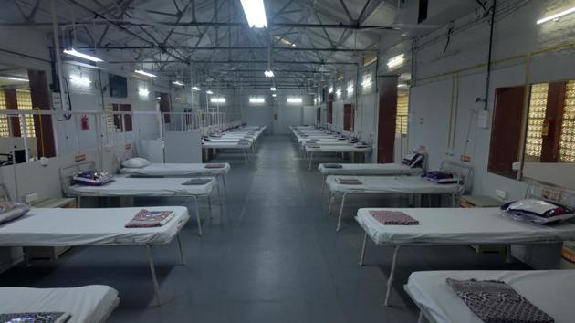 A deserted view of a Covid-19 Care Centre at Radhaswami Satsang Ashram in Turbhe, Navi Mumbai on September 10.According to government data, five states, including worst-hit Maharashtra, account for 58% of the recovered cases of the coronavirus disease in India as 3.7 million people have been cured of Covid-19 as of September 13. (HT Photo) A deserted view of a Covid-19 Care Centre at Radhaswami Satsang Ashram in Turbhe, Navi Mumbai on September 10.According to government data, five states, including worst-hit Maharashtra, account for 58% of the recovered cases of the coronavirus disease in India as 3.7 million people have been cured of Covid-19 as of September 13. (HT Photo)