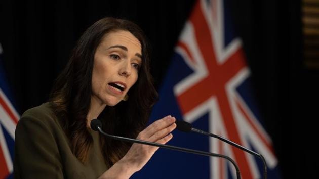 Jacinda Ardern said it was decided to immediately ease all physical distancing requirements on planes and other public transport. (AFP) Jacinda Ardern said it was decided to immediately ease all physical distancing requirements on planes and other public transport. (AFP)
