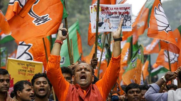 In Kolkata, BJP youth front workers led a road block on Central Avenue and 10 of them were arrested for violating the law. (Image used for representation). (AP PHOTO.)
