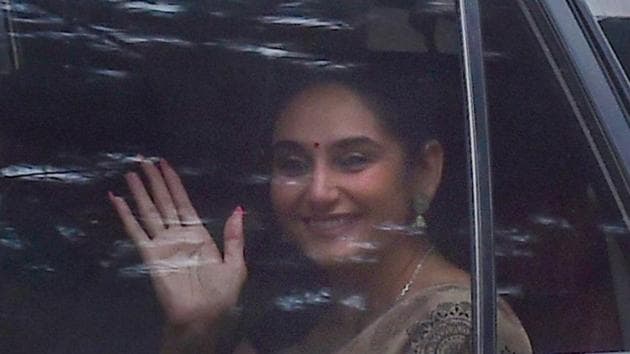 Kannada actress Ragini Dwivedi had been arrested on September 4 on charges of drug procurement, consumption and peddling. She was remanded to 14-day judicial custody along with other accused on Monday. (PTI PHOTO.)