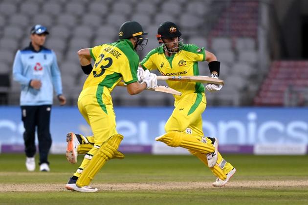 Cricket - Second One Day International - England v Australia - Emirates Old Trafford, Manchester - September 13, 2020 Australia's Marnus Labuschagne and Aaron Finch in action Shaun Botterill/Pool via REUTERS (REUTERS)