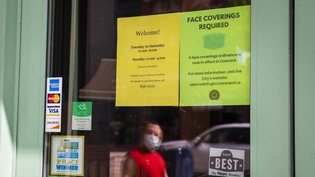 The report offered a look back at the state of the economy before the novel coronavirus outbreak hit the United States early this year, shuttering many businesses as the country sought to contain the pandemic.(Bloomberg Photo)