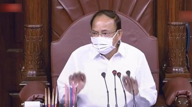 Chairman Venkaiah Naidu said an appropriate term should be used and suggested ‘safe distancing’ . (PTI)