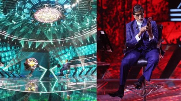 Amitabh Bachchan shared a few pictures from the sets of Kaun Banega Crorepati.