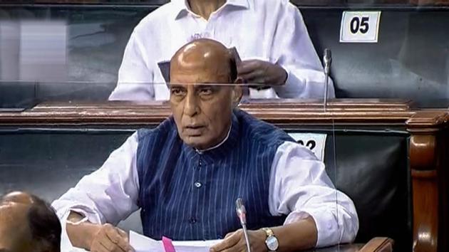 The defence minister also urged the House to pass a resolution expressing admiration for the bravery of Indian soldiers at the front line and solidarity with the troops — as Parliament has done in times of crisis.(LSTV/PTI Photo)