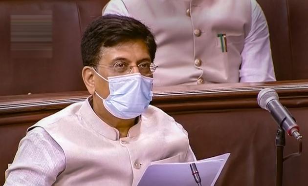 Union Minister Piyush Goyal speaks in the Lok Sabha during the ongoing Monsoon Session of Parliament. (PTI)