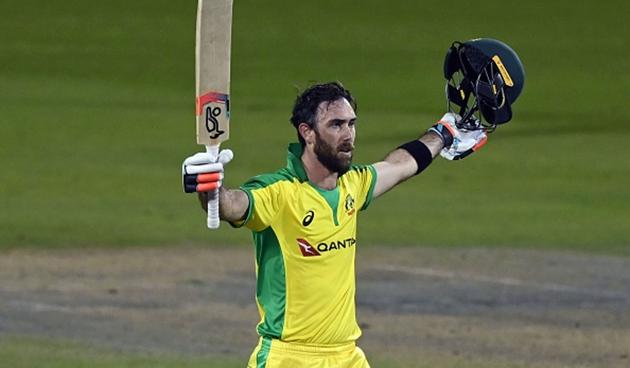 Maxwell joined Carey with a century of his own and dragged Australia right back into the match with lusty hitting and leaving them needing 21 runs off the last 18 balls for victory (getty)