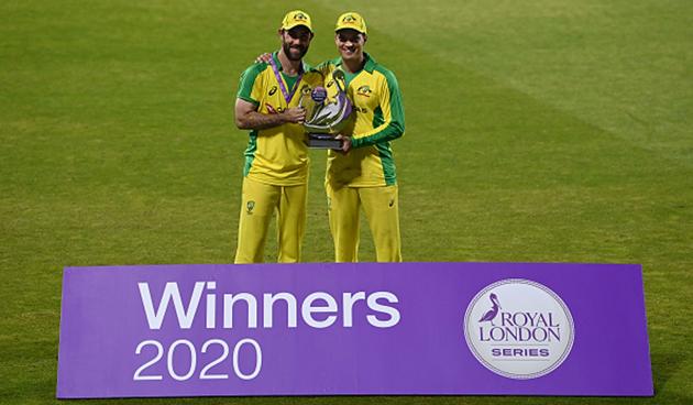 Maxwell put on 212 runs for the sixth wicket after Australia had slumped to 73/5 chasing a stiff target of 303 runs in the final game of the series (getty)