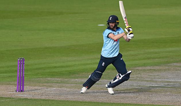 Chris Woakes also contributed a rapid half century and remained unbeaten on 53 with six boundaries to take England over the 300-run mark (getty)