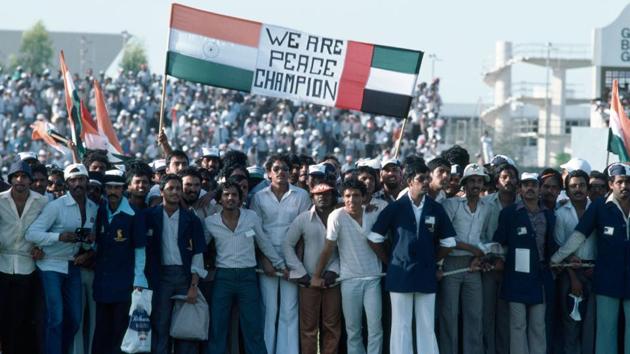 One exhibition match changed the landscape of what would go on to become the Sharjah Cricket Ground.(Getty Images) One exhibition match changed the landscape of what would go on to become the Sharjah Cricket Ground.(Getty Images)