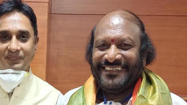 Rajya Sabha MP and BJP leader Ashok Gasti was admitted to hospital in early September. (VivekSReddy9/Twitter) Rajya Sabha MP and BJP leader Ashok Gasti was admitted to hospital in early September. (VivekSReddy9/Twitter)