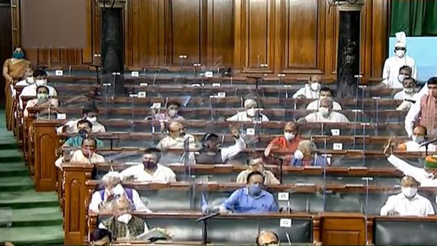Wednesday’s meeting was a rare instance of the BJP brass reaching out to opposition parties to come to an agreement on contentious issues. (LSTV/PTI Photo) Wednesday’s meeting was a rare instance of the BJP brass reaching out to opposition parties to come to an agreement on contentious issues. (LSTV/PTI Photo)