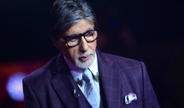 Amitabh Bachchan on the sets of Kaun Banega Crorepati 12.