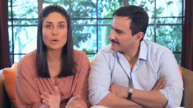 Kareena Kapoor and Saif Ali Khan in the ad.