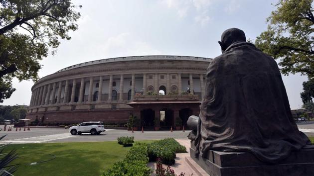 NParliament Affairs minister Prahlad Joshi moved the Bill to amend the Salary, Allowances and Pension of Members of Parliament Act, 1954, while Minister of State for Home G Kishan Reddy moved the Salaries and Allowances of Ministers (Amendment) Bill, 2020.(Sanjeev Verma/HT PHOTO)