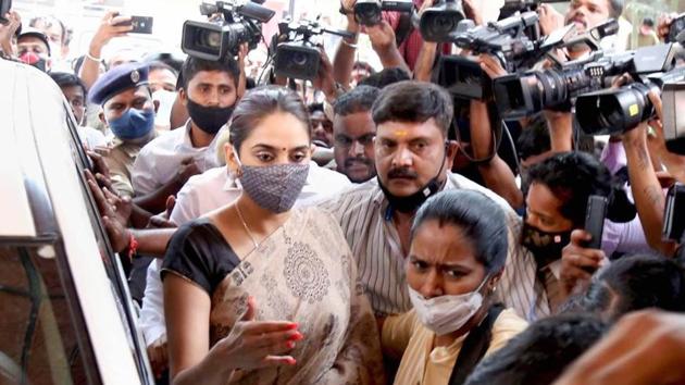 Two well known Kannada actors Ragini Dwivedi and Sanjjanaa Galrani who have been arrested are currently in judicial custody and lodged in the Parpanna Agrahara Jail.(PTI PHOTO.)