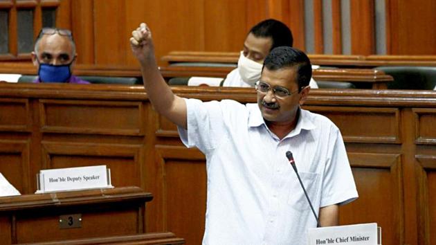 Delhi Chief Minister Arvind Kejriwal speaks during the special session of the Delhi Legislative Assembly, in New Delhi on Monday. (ANI) Delhi Chief Minister Arvind Kejriwal speaks during the special session of the Delhi Legislative Assembly, in New Delhi on Monday. (ANI)
