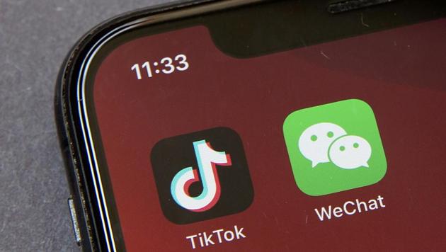 Icons for the smartphone apps TikTok and WeChat are seen on a smartphone screen in Beijing.(AP File) Icons for the smartphone apps TikTok and WeChat are seen on a smartphone screen in Beijing.(AP File)
