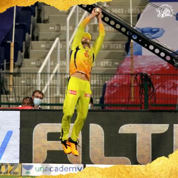 Faf du Plessis takes a catch. (Chennai Super Kings/Twitter) Faf du Plessis takes a catch. (Chennai Super Kings/Twitter)