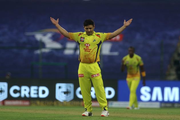 Piyush Chawla celebrates wicket. (Chennai Super Kings/Twitter) Piyush Chawla celebrates wicket. (Chennai Super Kings/Twitter)