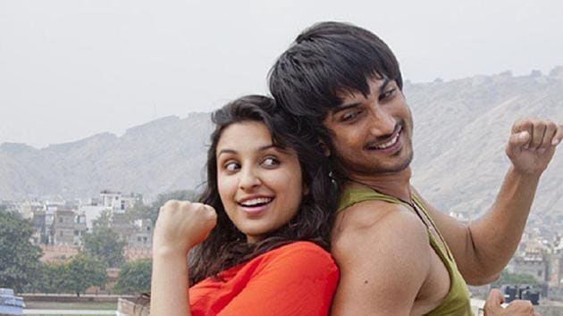 Sushant Singh Rajput with Parineeti Chopra in Shuddh Desi Romance.