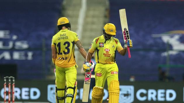 Ambati Rayudu and Faf du Plessis in action. (IPL/TWitter)