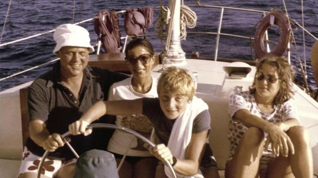 Ruth Bader Ginsburg, her husband Martin Ginsburg, and their children Jane and James are seen off the coast of St. Thomas in 1979. Ruth Bader Ginsburg, was regarded as a towering women’s rights champion and history-making jurist at the court for over 27 years. (Supreme Court of the United States via AP) 