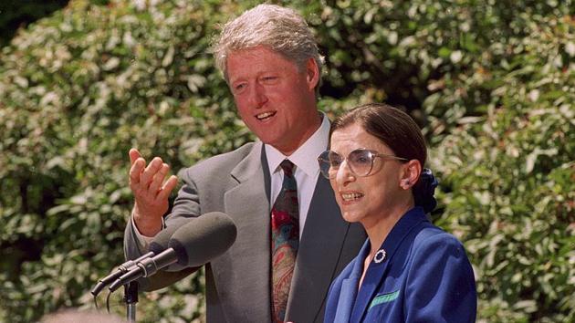 President Bill Clinton poses with his nominee for the Supreme Court Ruth Bader Ginsburg during a news conference in Washington on June 14, 1993. Ginsburg is only the second woman to sit on United States of America’s highest court. (Doug Mills / AP) 