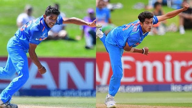 Shivam Mavi (L) and Kamlesh Nagarkoti were two of the biggest stars of India’s 2019 Under-19 World Cup triumph.(Getty Images)