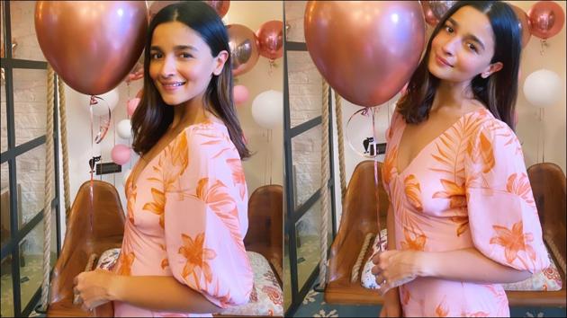 Alia Bhatt looks ravishing in a botanical-printed Sorrento Mini Dress(Instagram/aliaabhatt)