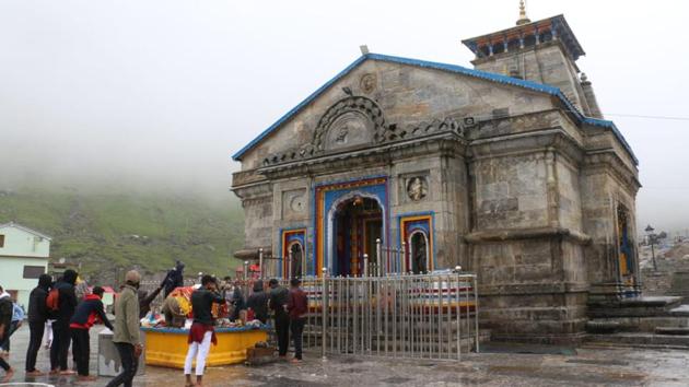 Photo of Kedarnath shrine in Rudraprayag district of Uttarakhand.(Raajiv Kala/HT Photo)
