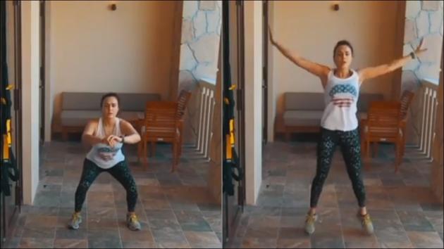 Preity Zinta shares how she ‘kept sane during quarantine’ in latest fitness video from Dubai(Instagram/realpz)