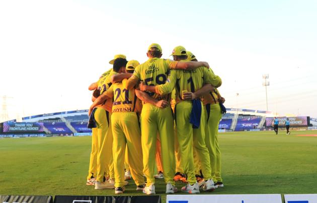 Chennai Super Kings team. (CSK/Twitter) Chennai Super Kings team. (CSK/Twitter)