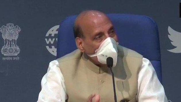 At a press conference on Sunday evening, Rajnath Singh said the opposition was trying to mislead farmers. (ANI PHOTO.) At a press conference on Sunday evening, Rajnath Singh said the opposition was trying to mislead farmers. (ANI PHOTO.)
