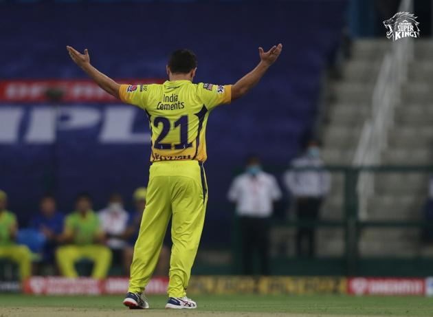 Piyush Chawla celebrates a wicket./ (Chennai Super Kings/Twitter) Piyush Chawla celebrates a wicket./ (Chennai Super Kings/Twitter)