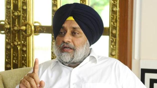 Shiromani Akali Dal chief Sukhbir Singh Badal.(HT file photo)