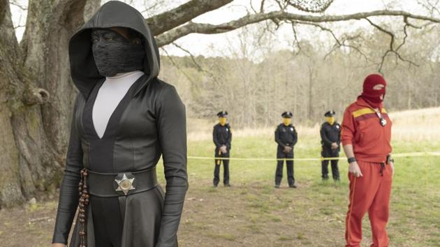 This image released by HBO shows Regina King in a scene from Watchmen. (Mark Hill/HBO via AP)
