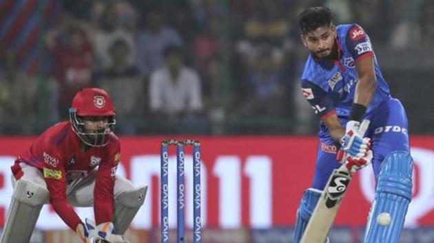 IPL T20: Delhi Capitals captain Shreyas Iyer plays a shot during IPL cricket T20 match against Kings XI Punjab in New Delhi.(AP)