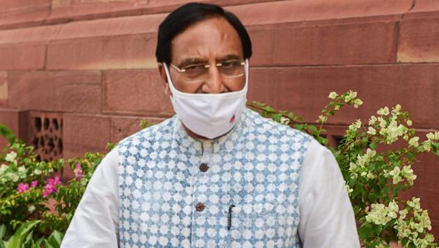 Union education minister Ramesh Pokhriyal at the Parliament House in New Delhi. (File photo) Union education minister Ramesh Pokhriyal at the Parliament House in New Delhi. (File photo)