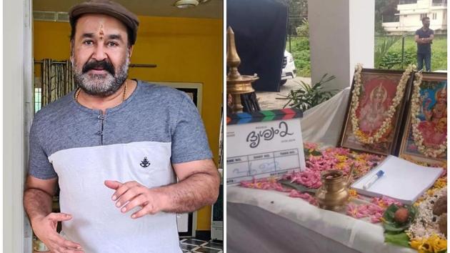 Drishyam 2, starring Mohanlal, has begun filming.