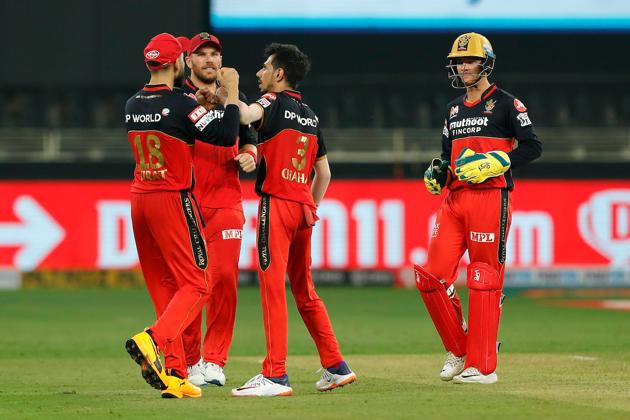 Yuzvendra Chahal celebrates with his teammates. (IPL/Twitter) Yuzvendra Chahal celebrates with his teammates. (IPL/Twitter)