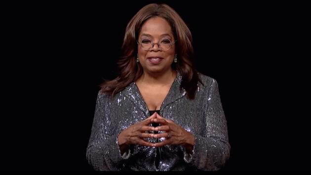 Talk show host and producer Oprah Winfrey speaks while presenting her tribute to Tyler Perry, the actor turned media mogul and influential promoter of African American talent, who was the recipient of the Governors Award at the 72nd Primetime Emmy Awards for his career achievements. (American Broadcasting Companies, Inc. / ABC / AFP)