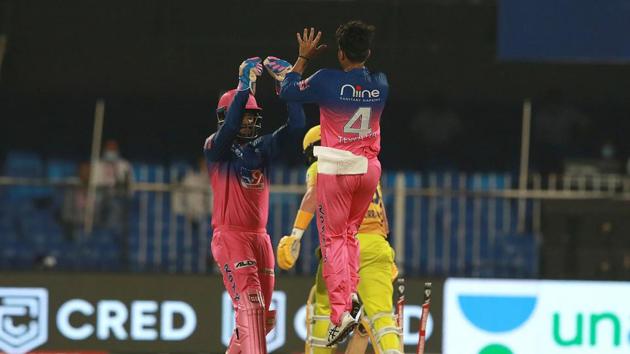 Rahul Tewatia celebrates. (iIPL/Twitter)