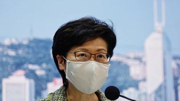 Hong Kong's Chief Executive Carrie Lam speaks during a news conference in Hong Kong, China September 15, 2020. REUTERS/Tyrone Siu/Files(REUTERS)