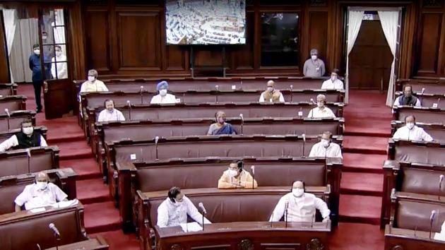 In the House on Monday, Naidu condemned actions of the eight MPs and read out a list of “offences” he said the members were guilty of. (ANI) In the House on Monday, Naidu condemned actions of the eight MPs and read out a list of “offences” he said the members were guilty of. (ANI)