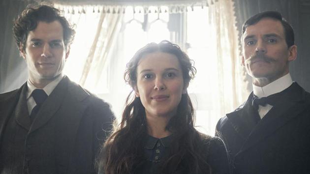 Enola Holmes movie review: Henry Cavill, Millie Bobby Brown and Sam Claflin in a still from the new Netflix film.(ROBERT VIGLASKI /LEGENDARY ?2020)