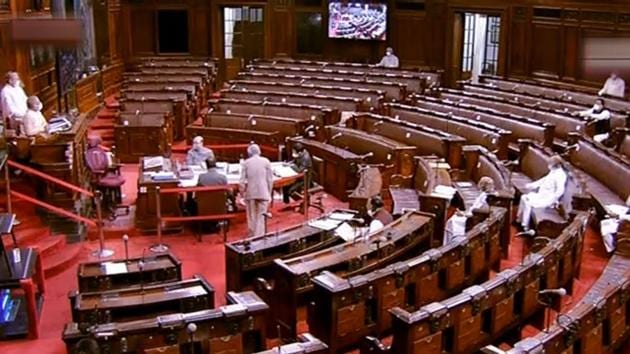Parliamentarians in the Rajya Sabha on Tuesday. (PTI) Parliamentarians in the Rajya Sabha on Tuesday. (PTI)
