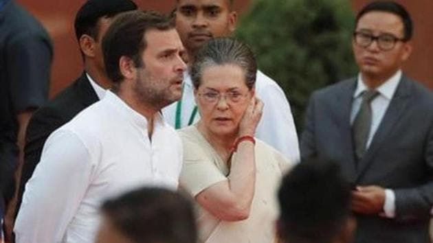 Congress party Sonia Gandhi and Rahul Gandhi at the presidential palace in New Delhi in May 2019. (Reuters File Photo) Congress party Sonia Gandhi and Rahul Gandhi at the presidential palace in New Delhi in May 2019. (Reuters File Photo)