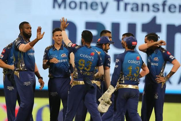 Mumbai Indians celebrate their victory over KKR (IPL/Twitter) Mumbai Indians celebrate their victory over KKR (IPL/Twitter)