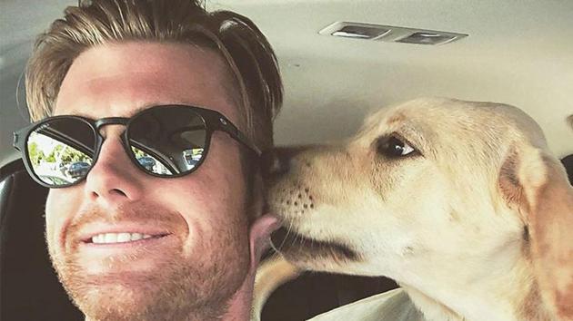 Jimmy Neesham is a dog lover(Image Credit: Kings XI Punjab/Twitter)